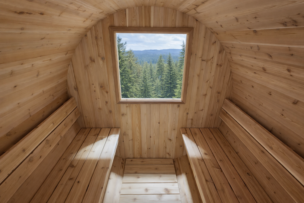 photo fenetre du sauna origine